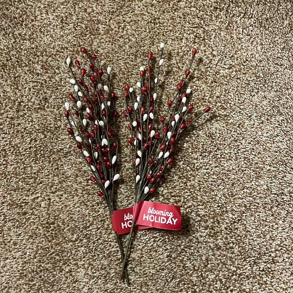 2 Blooming Holiday Christmas picks